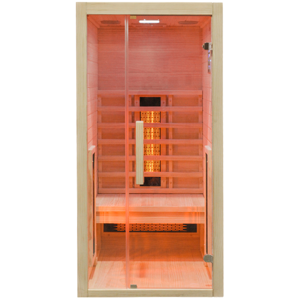 Savna JIO90 s prižganimi grelci in lučmi.