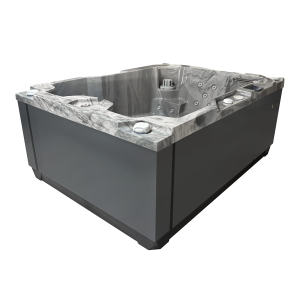 Masažni bazen JJSPA Alpha 921 sa stranicama u sivi boji iz aluminija i školjki u barvi odyssey.