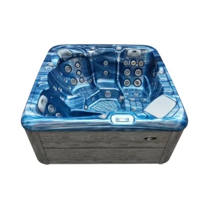Masažni bazen JJSPA Gamma 323, plavi Oceanwave akril i sivo kućište.